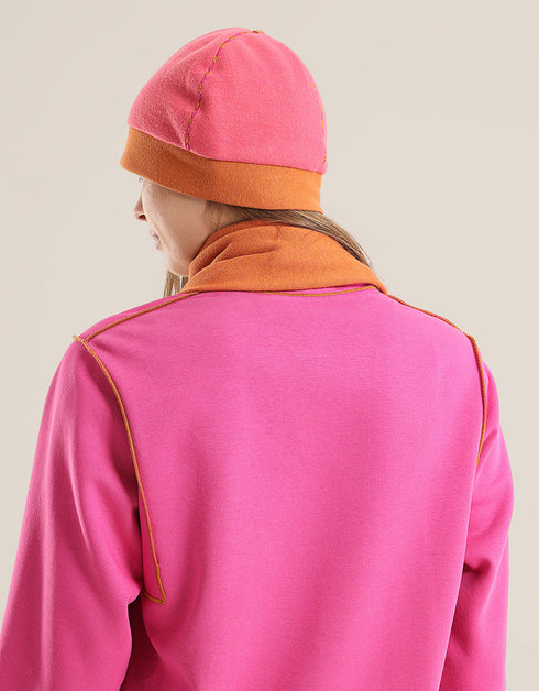 Reversible hat with hand embroidery
